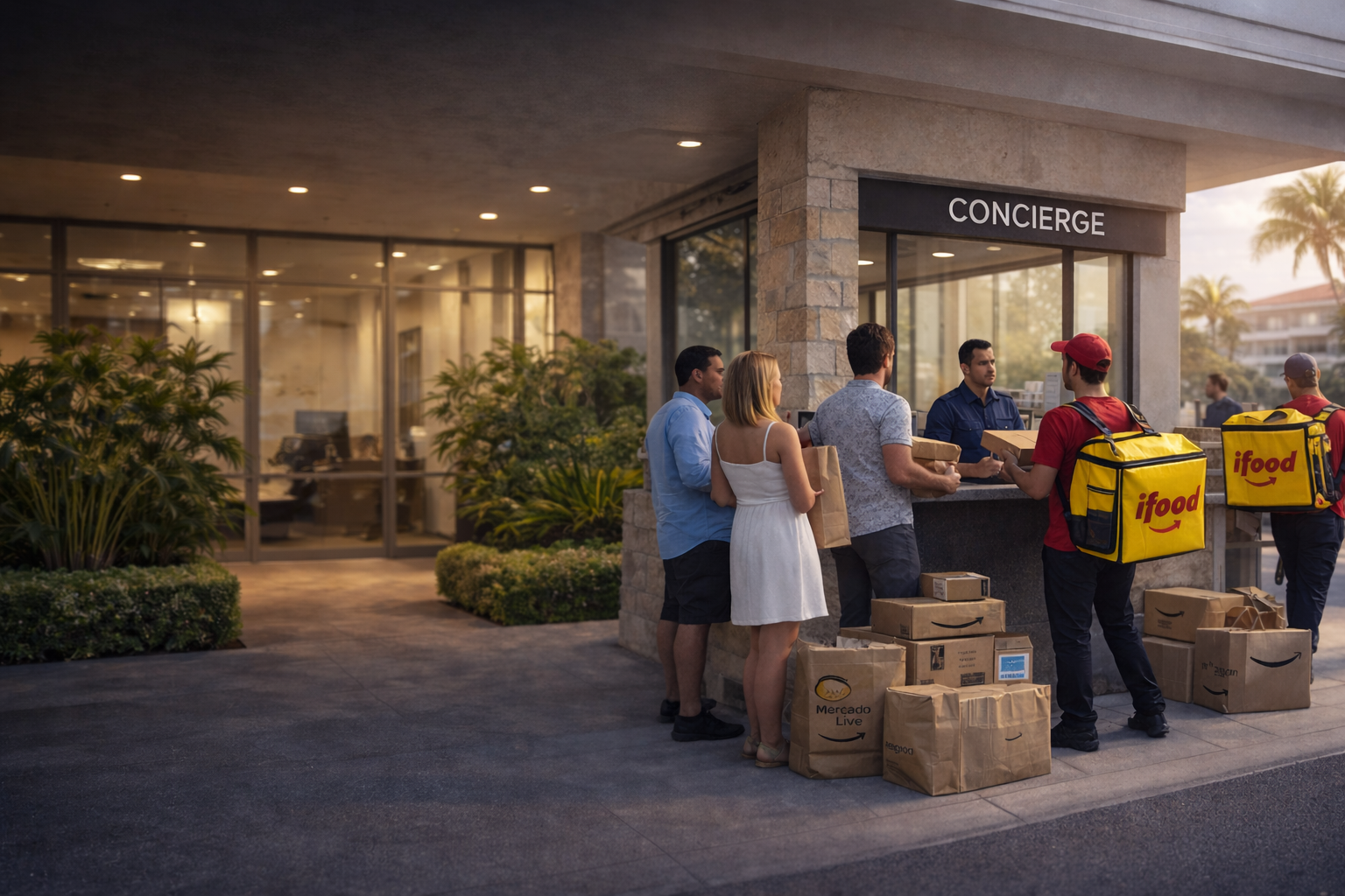 Packages at concierge